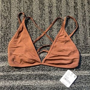 Free People Party In The Back Bra in Chocolate Lava